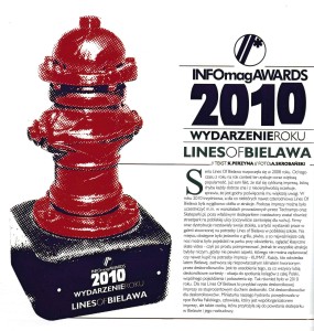 Lines Of Bielawa otrzymuje tytuł wydarzenia roku podczas INFOmagAWARDS 2010. (Fot. Info #41, 2011)